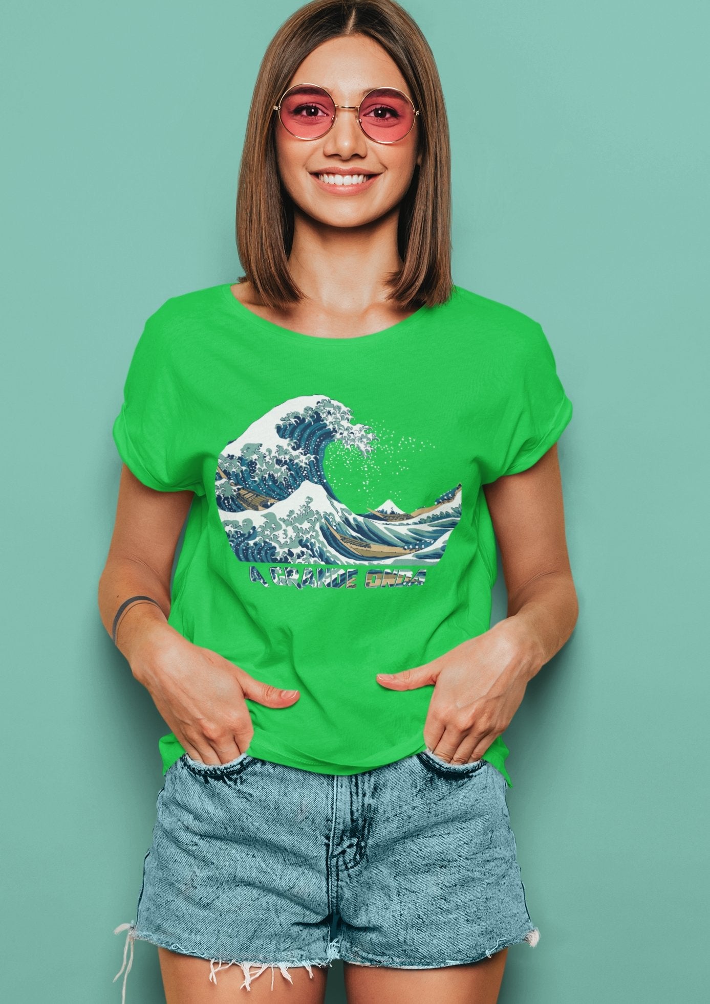 Camiseta A Grande Onda - Feminino -camiseta- Editora Datum