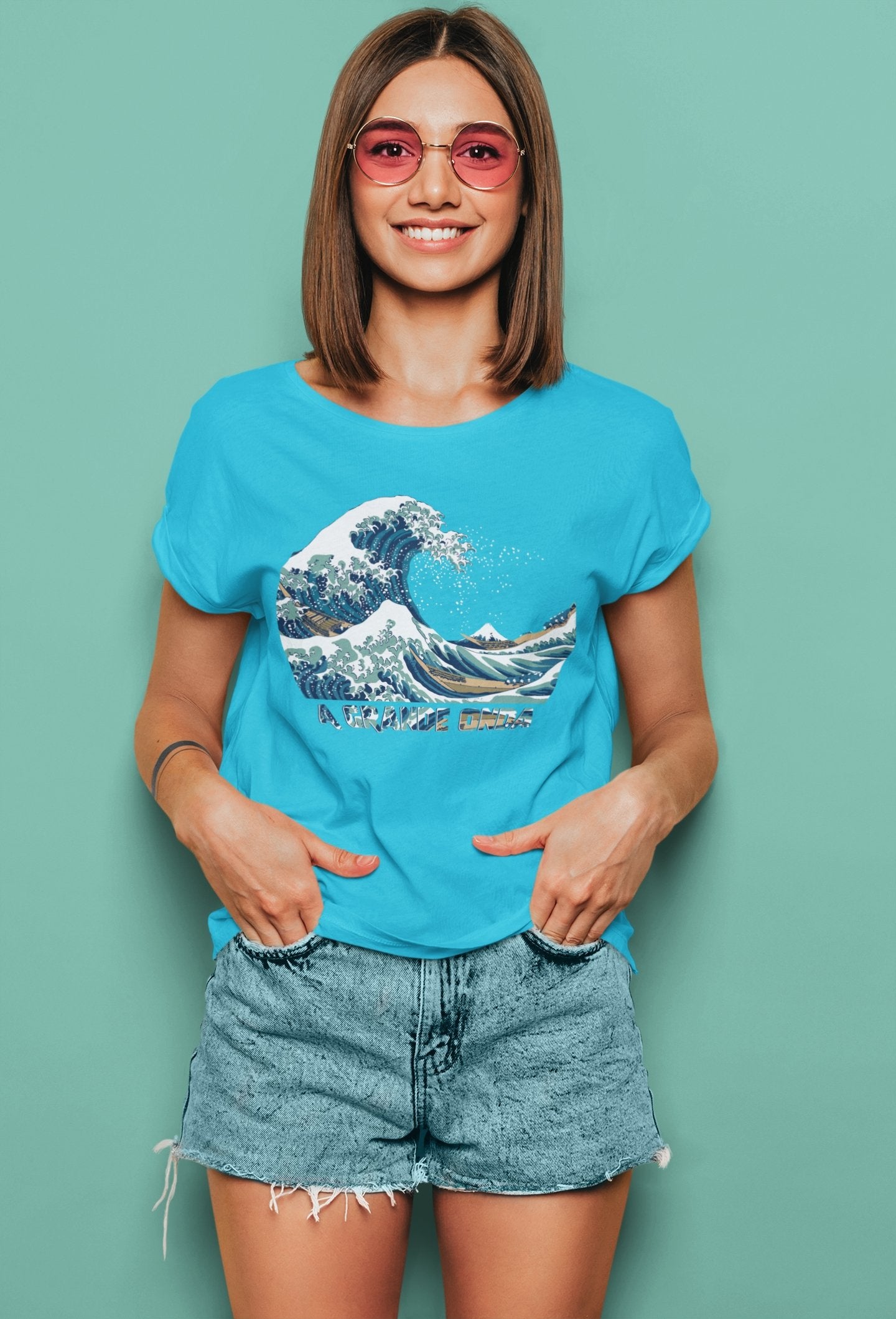 Camiseta A Grande Onda - Feminino -camiseta- Editora Datum