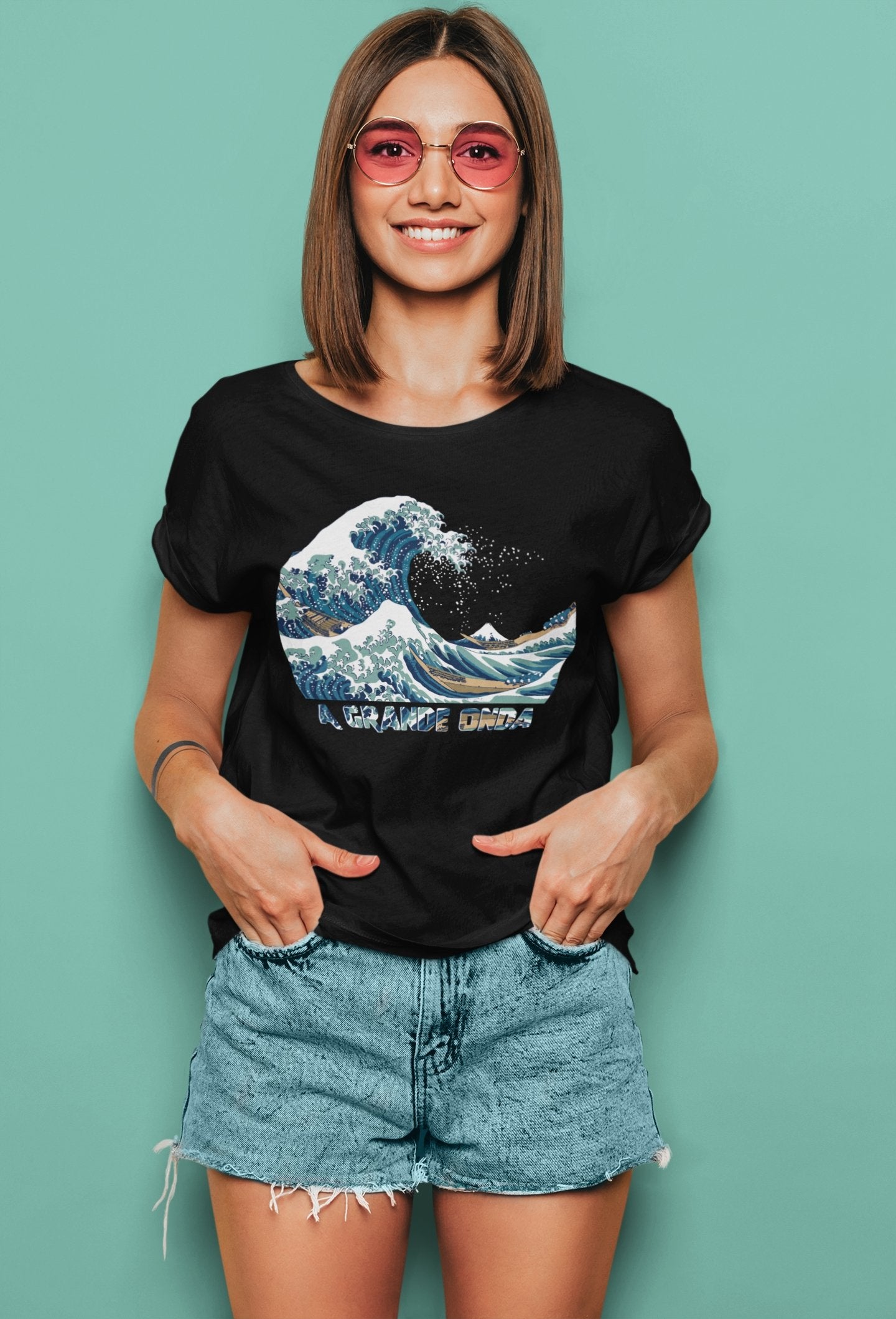 Camiseta A Grande Onda - Feminino -camiseta- Editora Datum