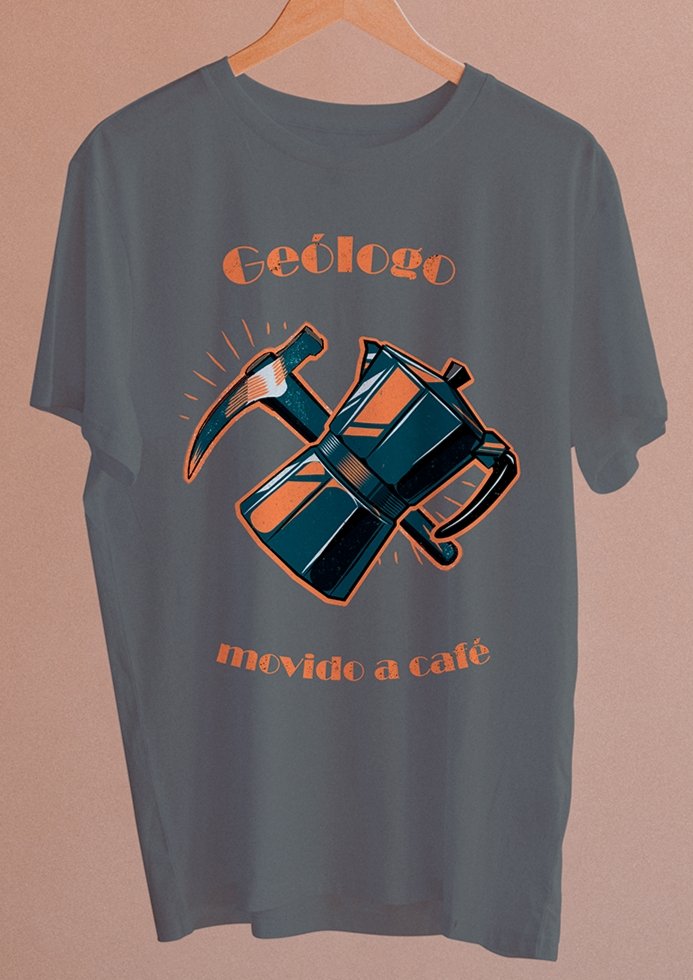 Camiseta Geólogo Movido a Café - Masculino -camiseta- Editora Datum