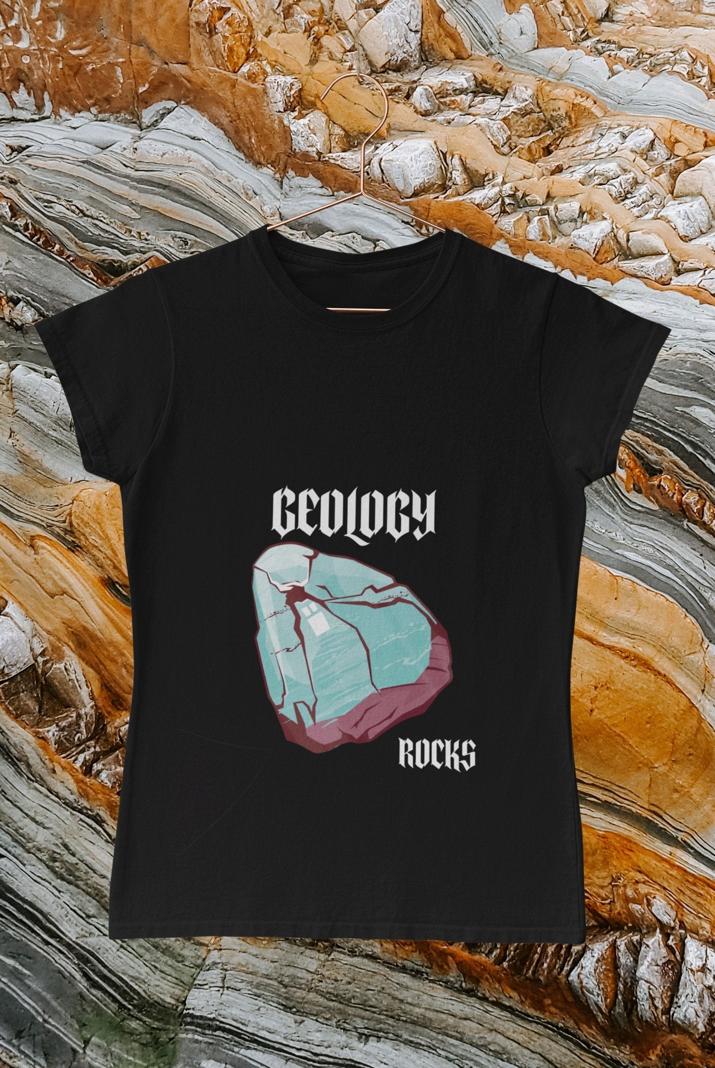 Camiseta Geology Rocks - Masculina/Unissex, Feminina/Baby Long -Vestuário e acessórios- Editora Datum