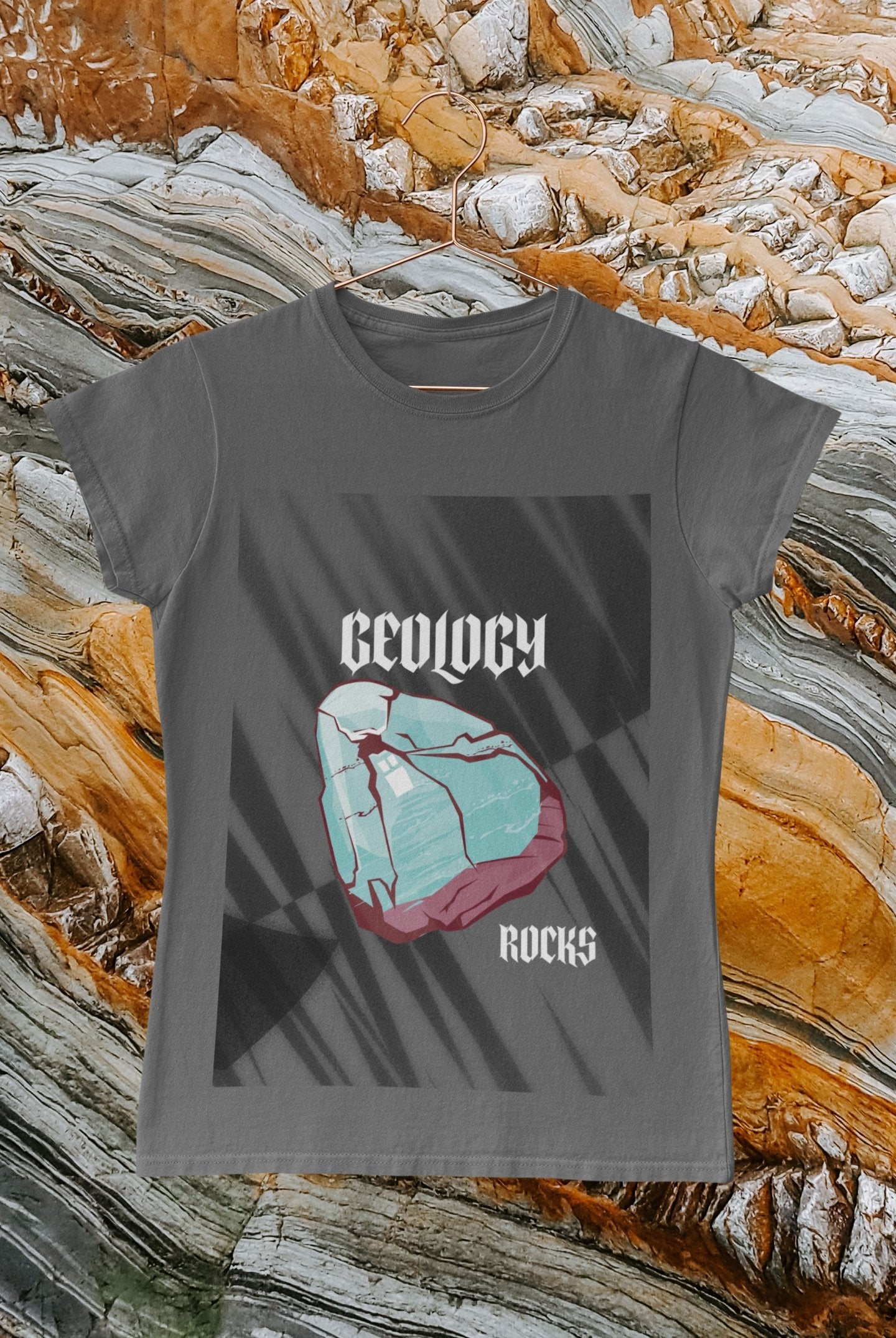 Camiseta Geology Rocks - Masculina/Unissex, Feminina/Baby Long -Vestuário e acessórios- Editora Datum