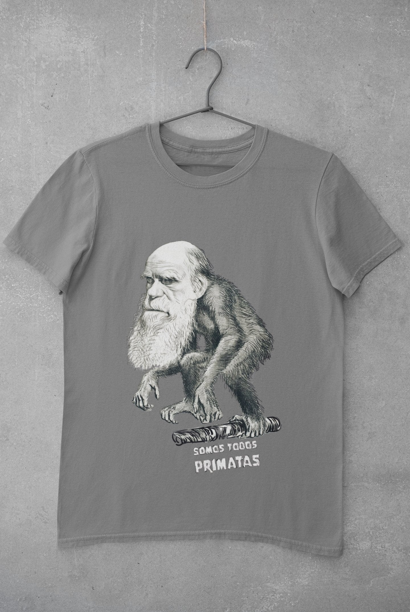 Camiseta Somos Todos Primatas - Darwin - Feminino -camiseta- Editora Datum