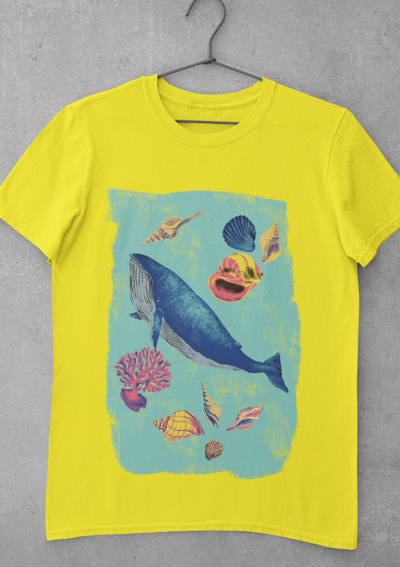 Camiseta Mar Profundo - Feminino -camiseta amarela - Editora Datum